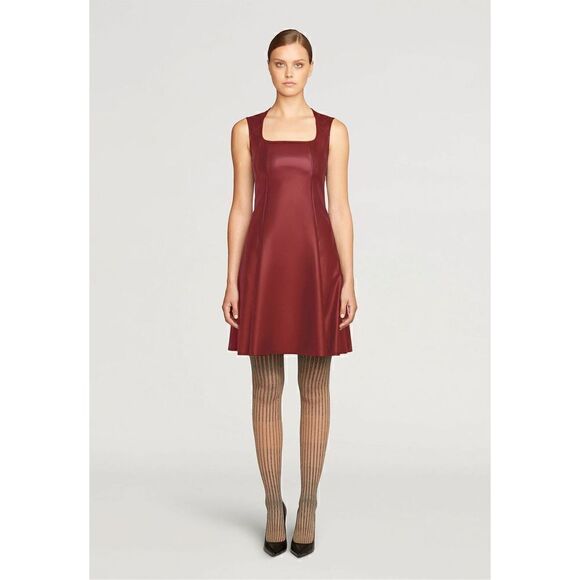NWT Wolford Jenna Faux Vegan Leather Sleeveless Dress 4 - Picture 1 of 13